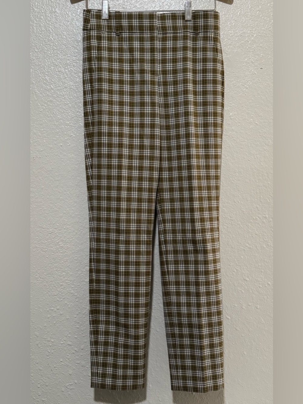 J.Crew Cameron Slim Crop Gold Plaid Four Season Pant W 2T Preppy Academia